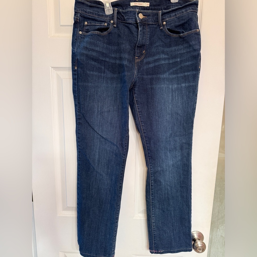 Levi's Blue 505 Straight Leg Jeans Classic Style excellent condition